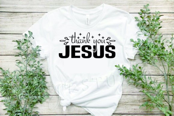 Bible SVG Design Thank You Jesus: Faith-Focused T-Shirt Graphics for Publishers