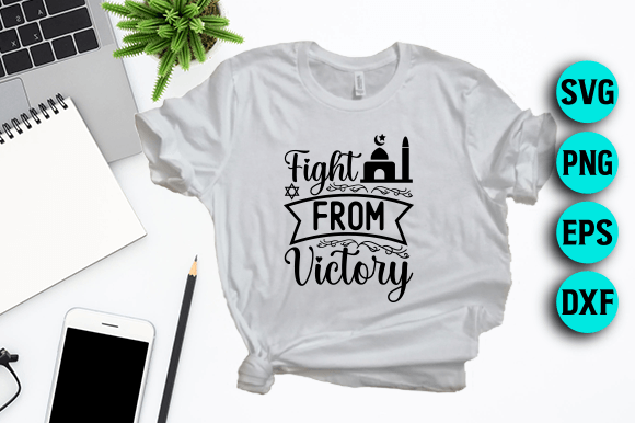 Fight from Victory Jesus T-Shirt Design