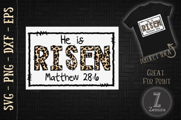 He is Risen Jesus Christian Happy Easter: T-Shirt Design Review
