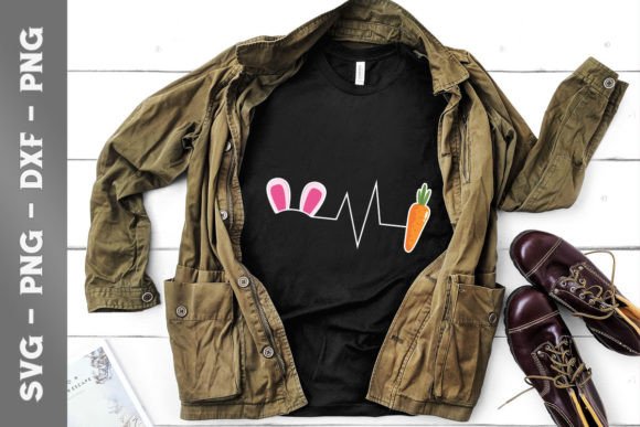 Rabbit Heartbeat Easter is for Jesus T-Shirt Designs